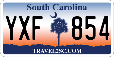 SC license plate YXF854