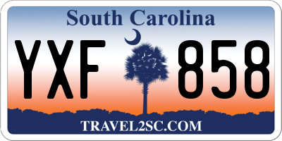 SC license plate YXF858