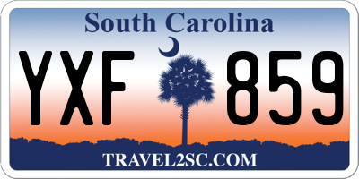 SC license plate YXF859