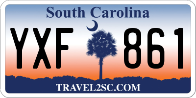 SC license plate YXF861