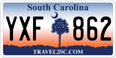 SC license plate YXF862