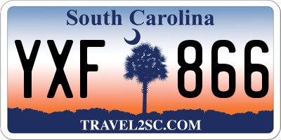 SC license plate YXF866
