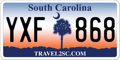 SC license plate YXF868