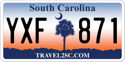 SC license plate YXF871