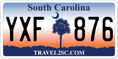 SC license plate YXF876