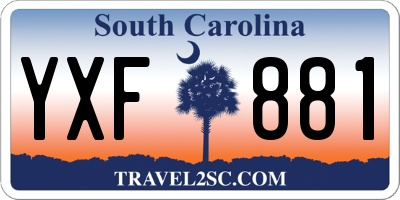 SC license plate YXF881