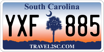 SC license plate YXF885