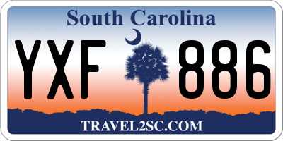 SC license plate YXF886