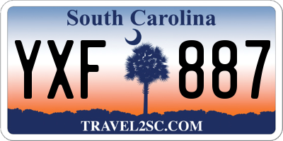SC license plate YXF887