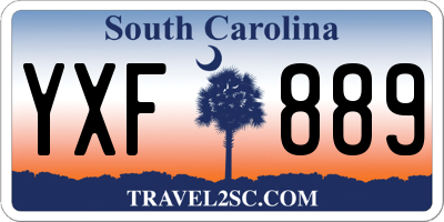 SC license plate YXF889