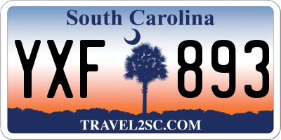 SC license plate YXF893