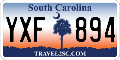 SC license plate YXF894
