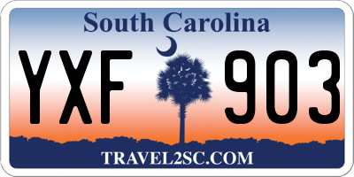 SC license plate YXF903