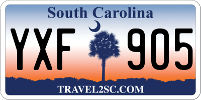 SC license plate YXF905