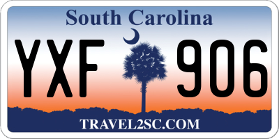 SC license plate YXF906