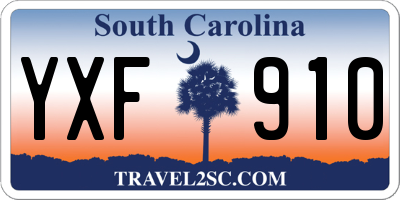 SC license plate YXF910