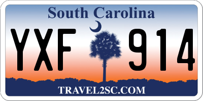 SC license plate YXF914