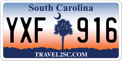 SC license plate YXF916