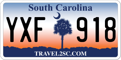 SC license plate YXF918