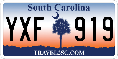 SC license plate YXF919