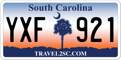 SC license plate YXF921