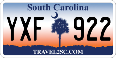 SC license plate YXF922