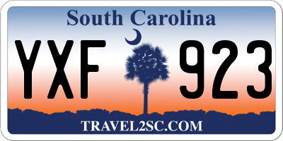 SC license plate YXF923