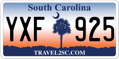 SC license plate YXF925
