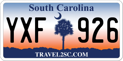SC license plate YXF926