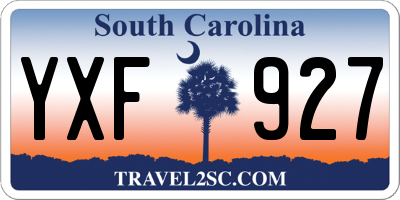 SC license plate YXF927