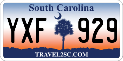 SC license plate YXF929