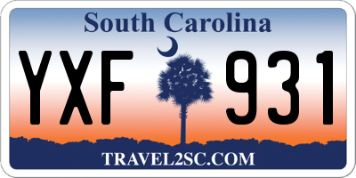 SC license plate YXF931