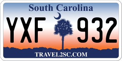SC license plate YXF932