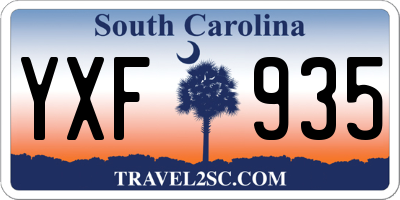SC license plate YXF935