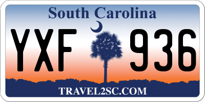 SC license plate YXF936