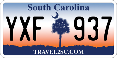 SC license plate YXF937