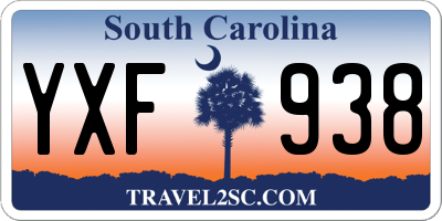 SC license plate YXF938