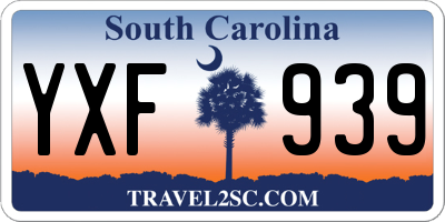 SC license plate YXF939
