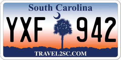 SC license plate YXF942