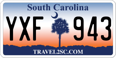 SC license plate YXF943