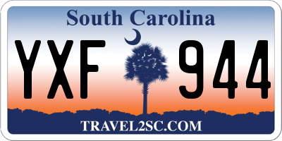 SC license plate YXF944