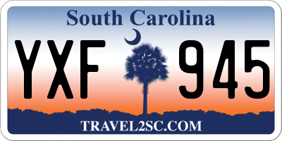 SC license plate YXF945