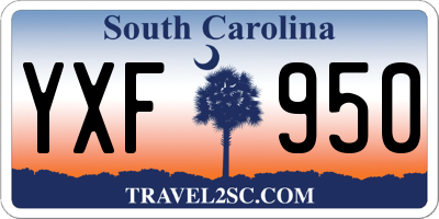 SC license plate YXF950