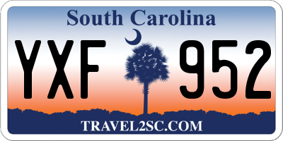 SC license plate YXF952