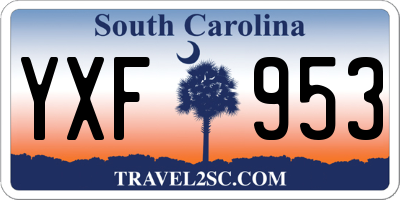 SC license plate YXF953