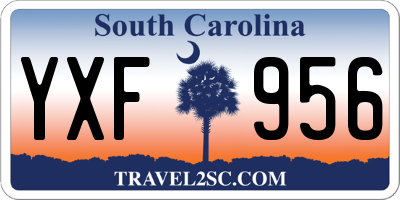 SC license plate YXF956