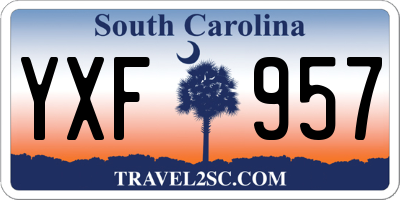 SC license plate YXF957