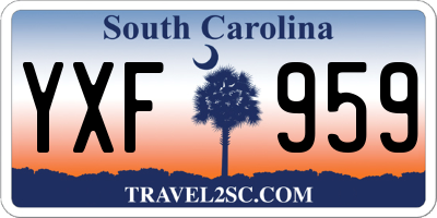 SC license plate YXF959