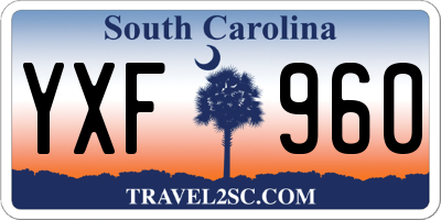 SC license plate YXF960