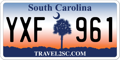 SC license plate YXF961